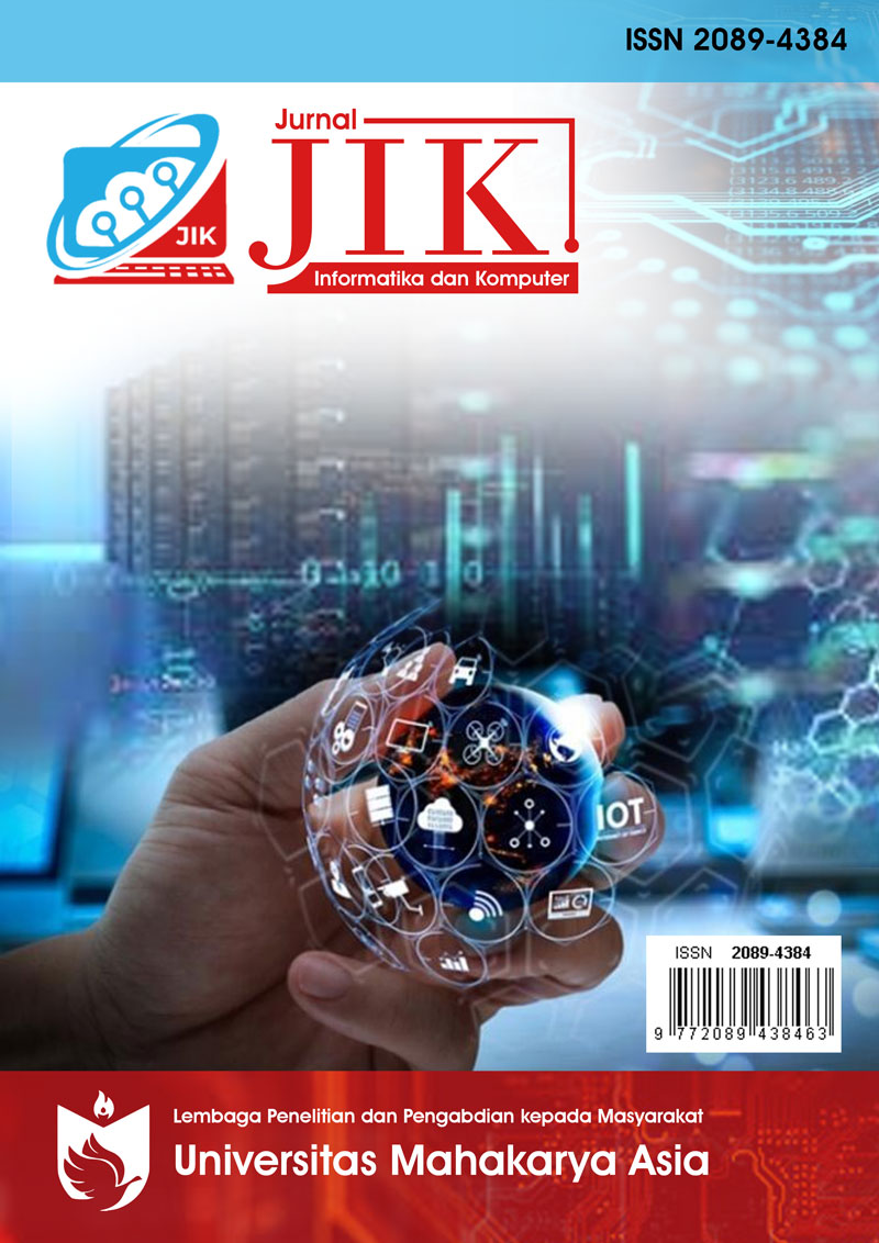 					Lihat Vol 15 No 2 (2024): Jurnal Informatika dan Komputer (JIK)
				